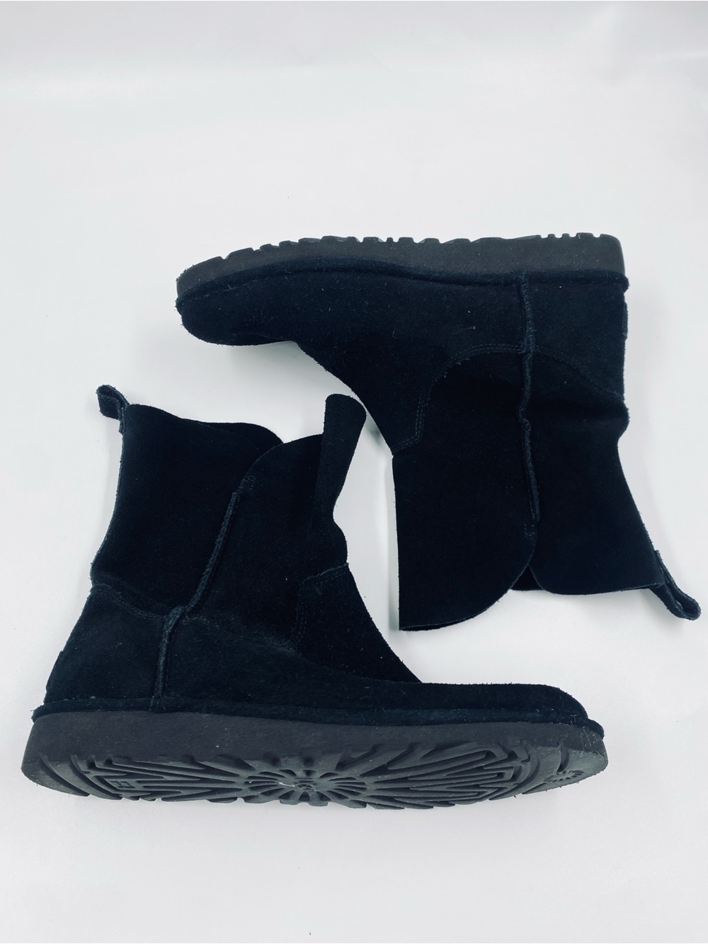 UGG Suede Pull On Boots Black 10